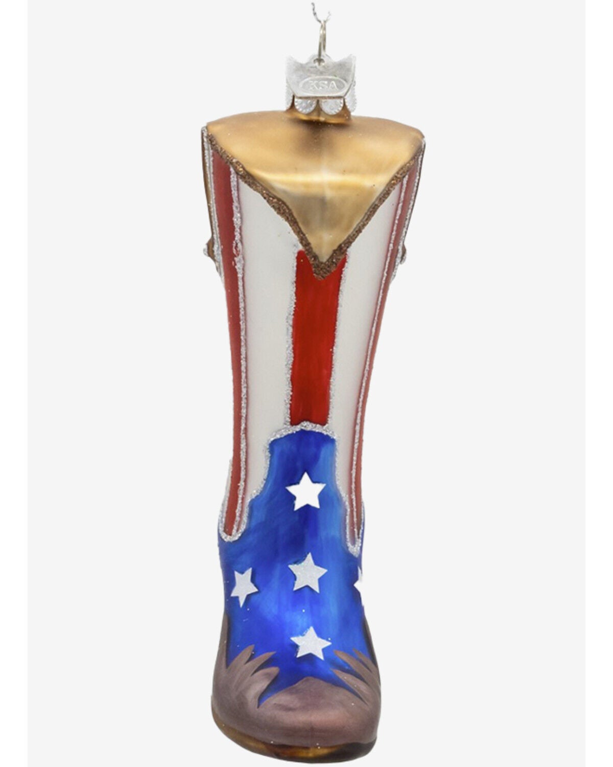 Image #3 - Kurt Adler Noble Gems&trade; Glass Patriotic Cowboy Boot Ornament, Multi, hi-res
