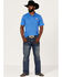 Image #2 - Columbia Men's Terminal Tackle Texas Flag Polo Shirt, Bright Blue, hi-res