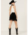Image #3 - Scully Women's Fringe Tiered Suede Mini Skirt, Black, hi-res