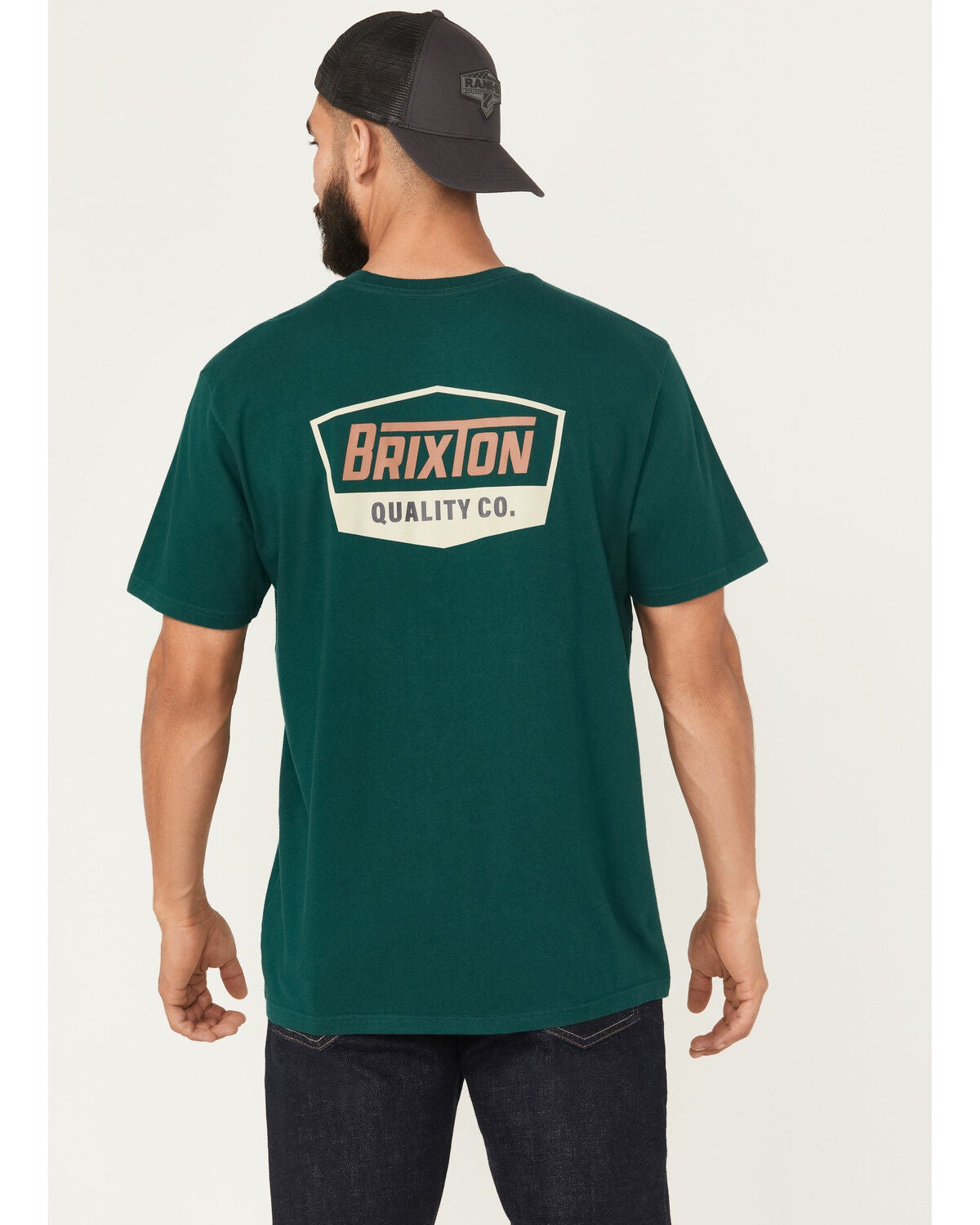 Brixton Men's Regal Logo Short Sleeve Graphic T-Shirt, Dark Teal, hi-res
