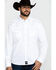 Image #1 - Rock 47 By Wrangler Men's White Solid Long Sleeve Western Shirt , , hi-res