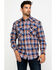 Image #5 - Rough Stock By Panhandle Men's Walpole Stretch Plaid Print Long Sleeve Western Shirt , , hi-res