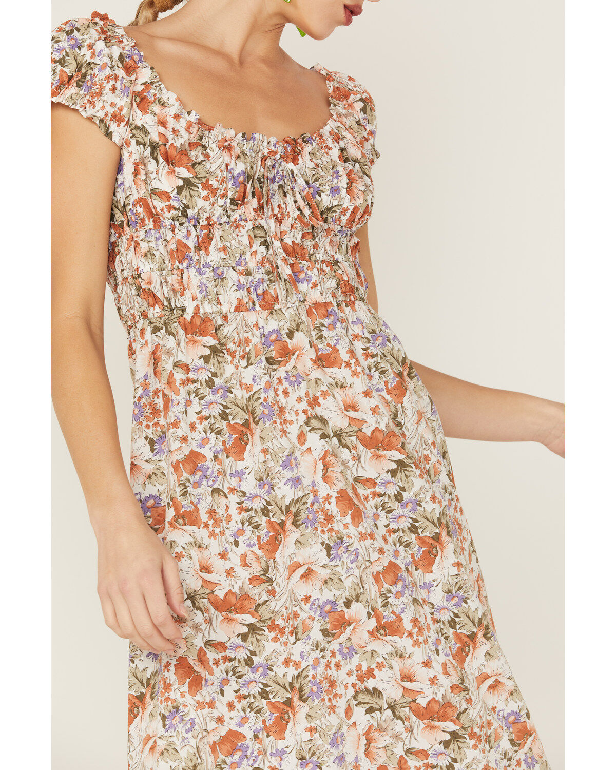 Image #3 - Heartloom Women's Wildflower Edina Midi Dress, Orange, hi-res
