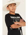 Image #2 - Luke Combs Boys' Concert Short Sleeve Graphic T-Shirt, Black, hi-res