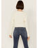 Image #4 - Cleo + Wolf Women's Asher Flocked Cropped Pullover, Cream, hi-res