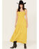 Yura Women's Sleeveless Tiered Dress, Mustard, hi-res