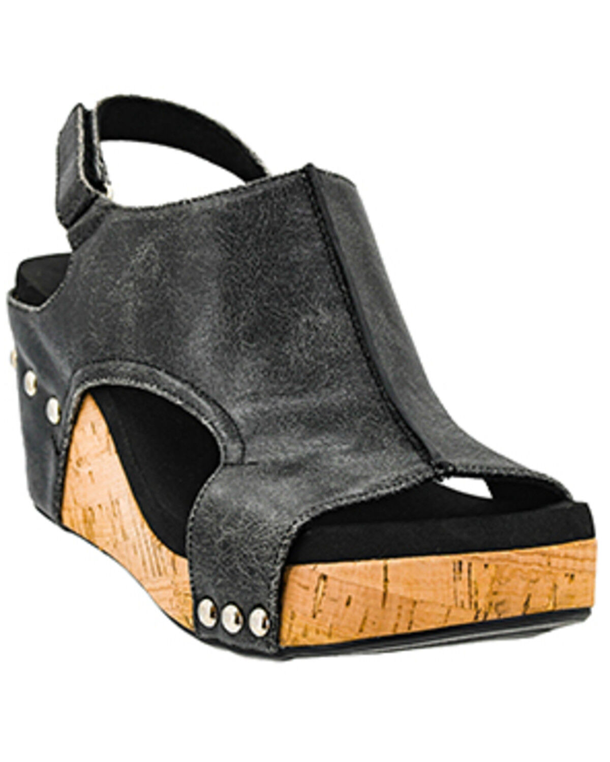 Image #1 - Corkys Women's Carley Sandals, Black, hi-res