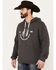 Image #2 - Stetson Men's Gray Logo Sleeve Pullover Hooded Sweatshirt , , hi-res