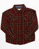 Image #1 - Cody James Boys' Plaid Print Long Sleeve Flannel Snap Shirt - Toddler, Rust Copper, hi-res