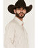 Image #2 - George Strait by Wrangler Men's Striped Long Sleeve Button-Down Stretch Western Shirt, White, hi-res