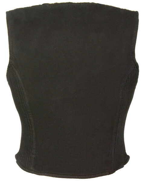 Image #2 - Milwaukee Leather Women's Side Stretch Zipper Front Denim Vest - 3X, , hi-res