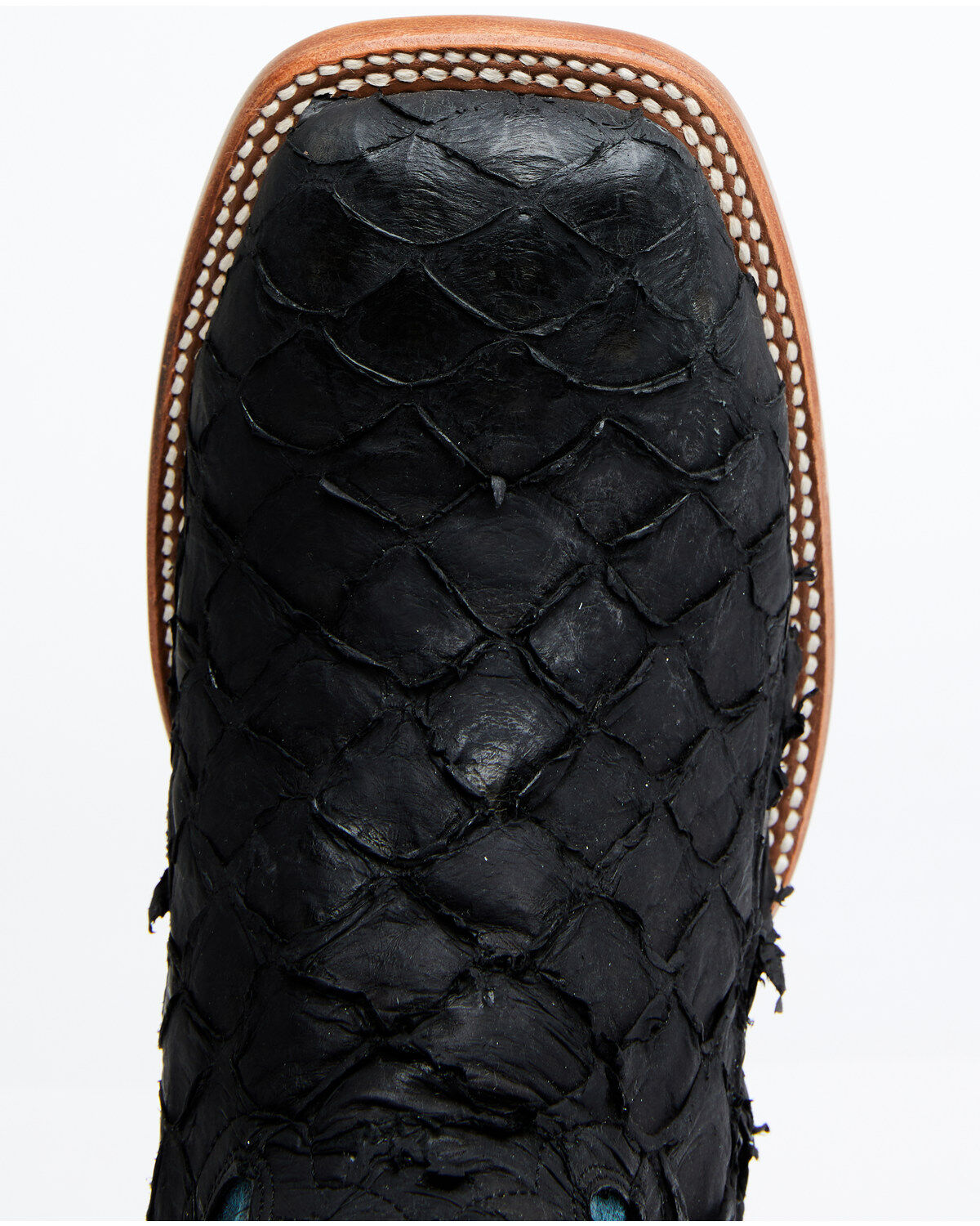 Image #6 - Cody James Men's Pirarucu Soul Western Exotic Boot - Broad Square Toe, Blue, hi-res