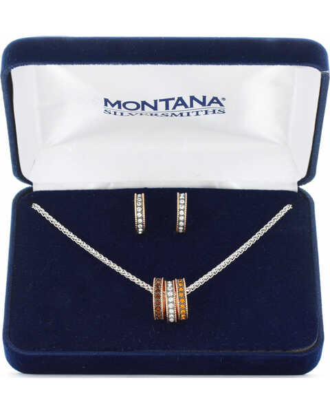 Image #2 - Montana Silversmiths Women's Sunset Lights Triple Ring Jewelry Set, No Color, hi-res