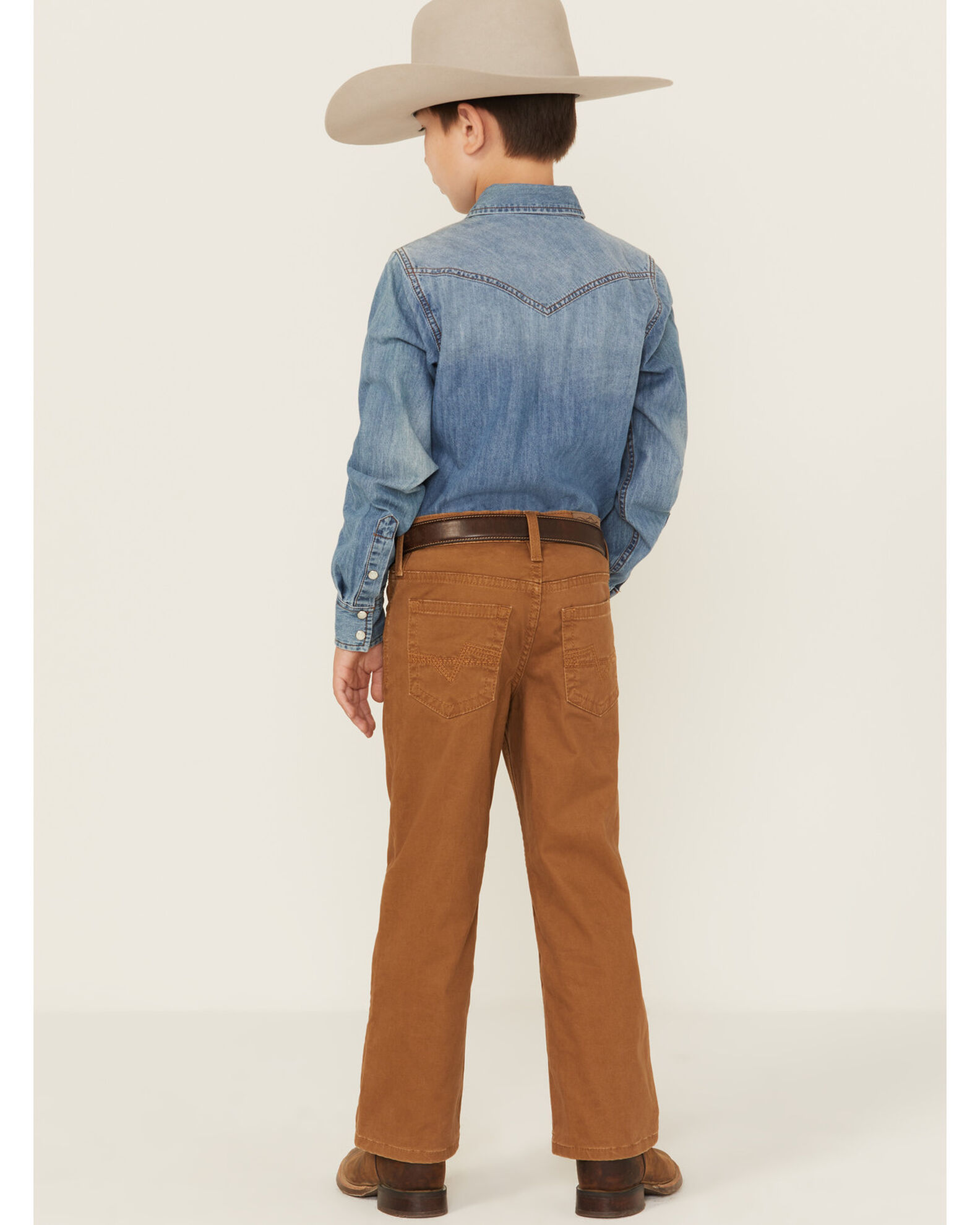 Image #3 - Cody James Boys' Benedetto Slim Bootcut Stretch Denim Jeans, Rust Copper, hi-res