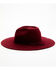 Peter Grimm Women's Amor Mio Heart Crown Wool Felt Western Hat , Burgundy, hi-res
