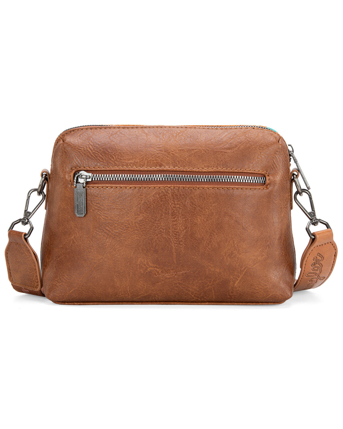 Image #3 - Wrangler Women's Daenerys Winter Southwestern Crossbody Bag, Brown, hi-res