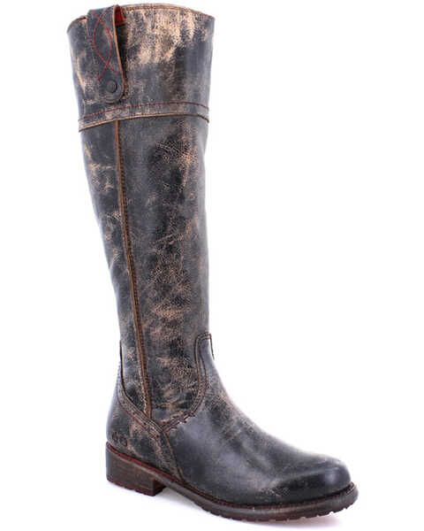 Bed Stu Women's Jacqueline Tall Riding Boots - Round Toe, Black, hi-res