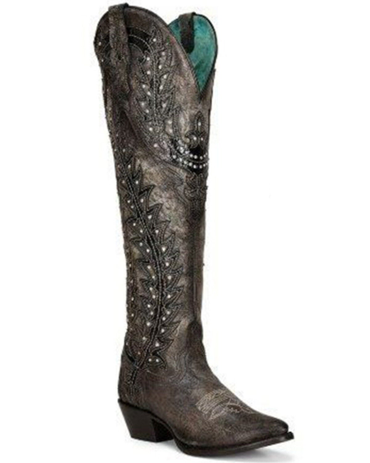 Corral Women's Crystal Western Boots - Snip Toe, Black, hi-res