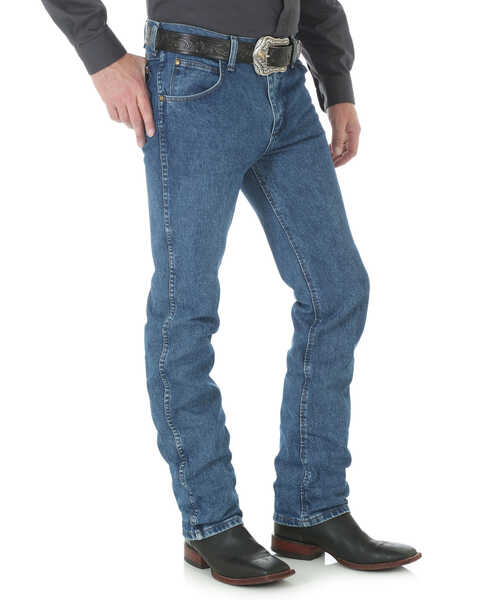 Image #2 - Wrangler Jeans - Cowboy Cut 36 MWZ Slim Fit Black - 38" Tall Inseams, , hi-res
