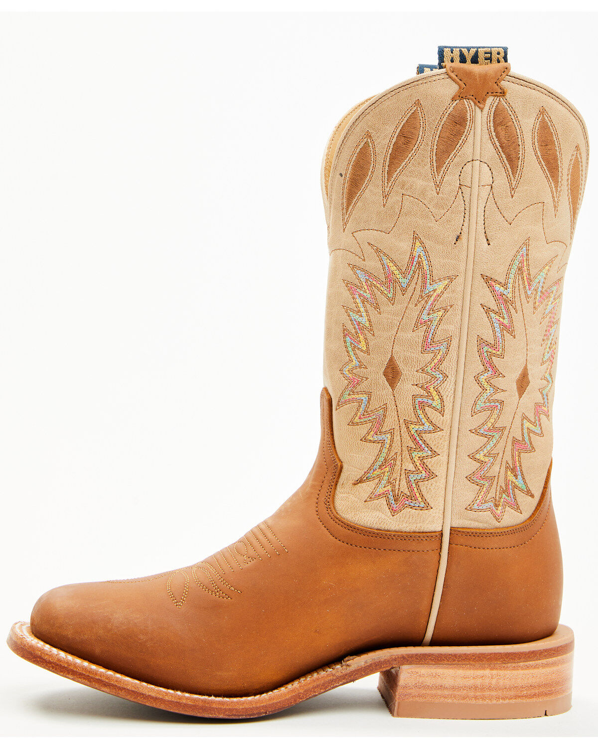 Image #3 - Hyer Women's Mulberry Western Boots - Broad Square Toe, Brown, hi-res