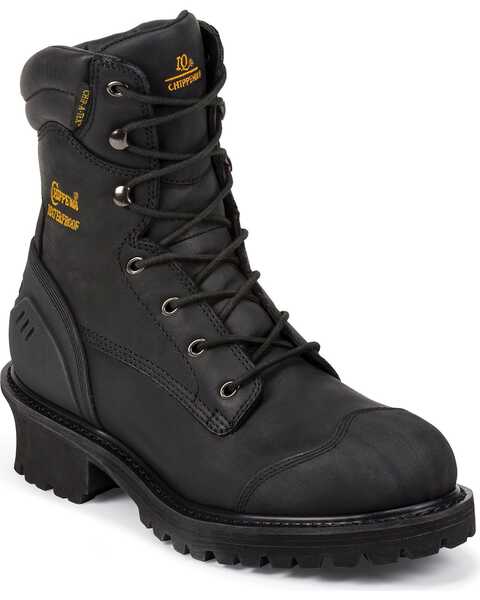 Chippewa Waterproof & Insulated 8" Lace-Up Work Boots - Composite Toe, Black, hi-res
