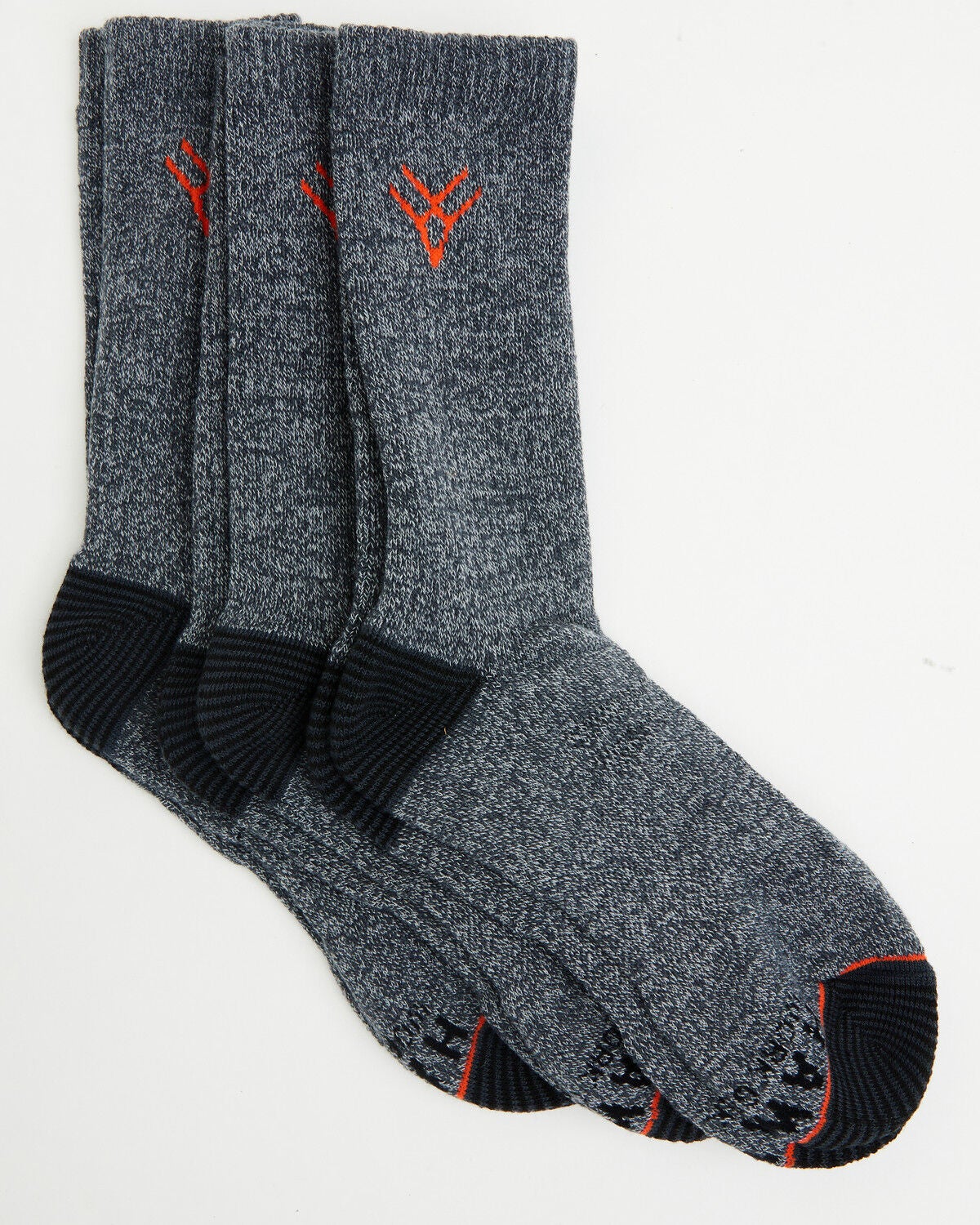 Image #1 - Hawx Men's Crew Socks - 3 Pack, Grey, hi-res