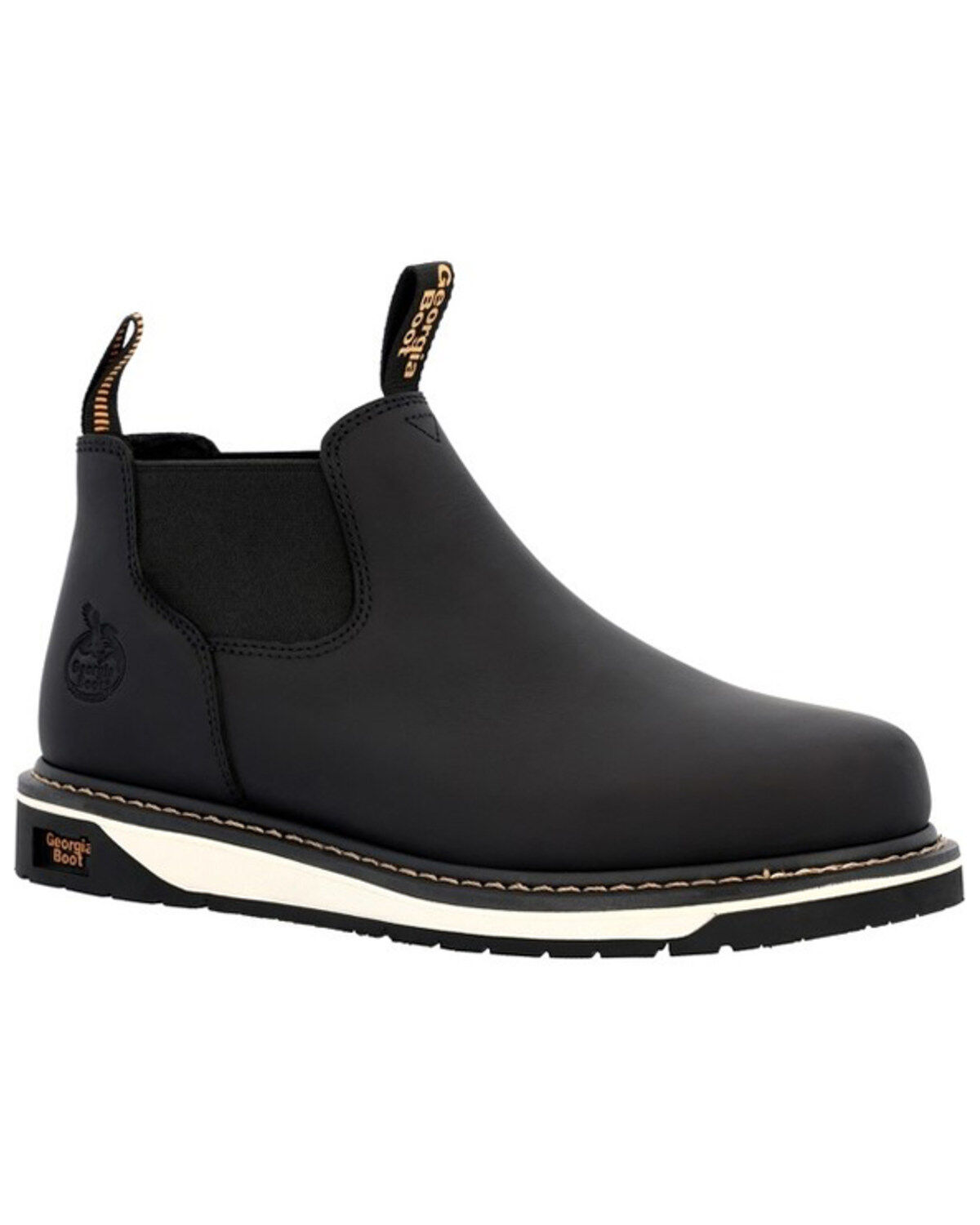 Image #1 - Georgia Boot Men's AMP LT Wedge Chelsea Romeo Work Boot - Round Toe, , hi-res