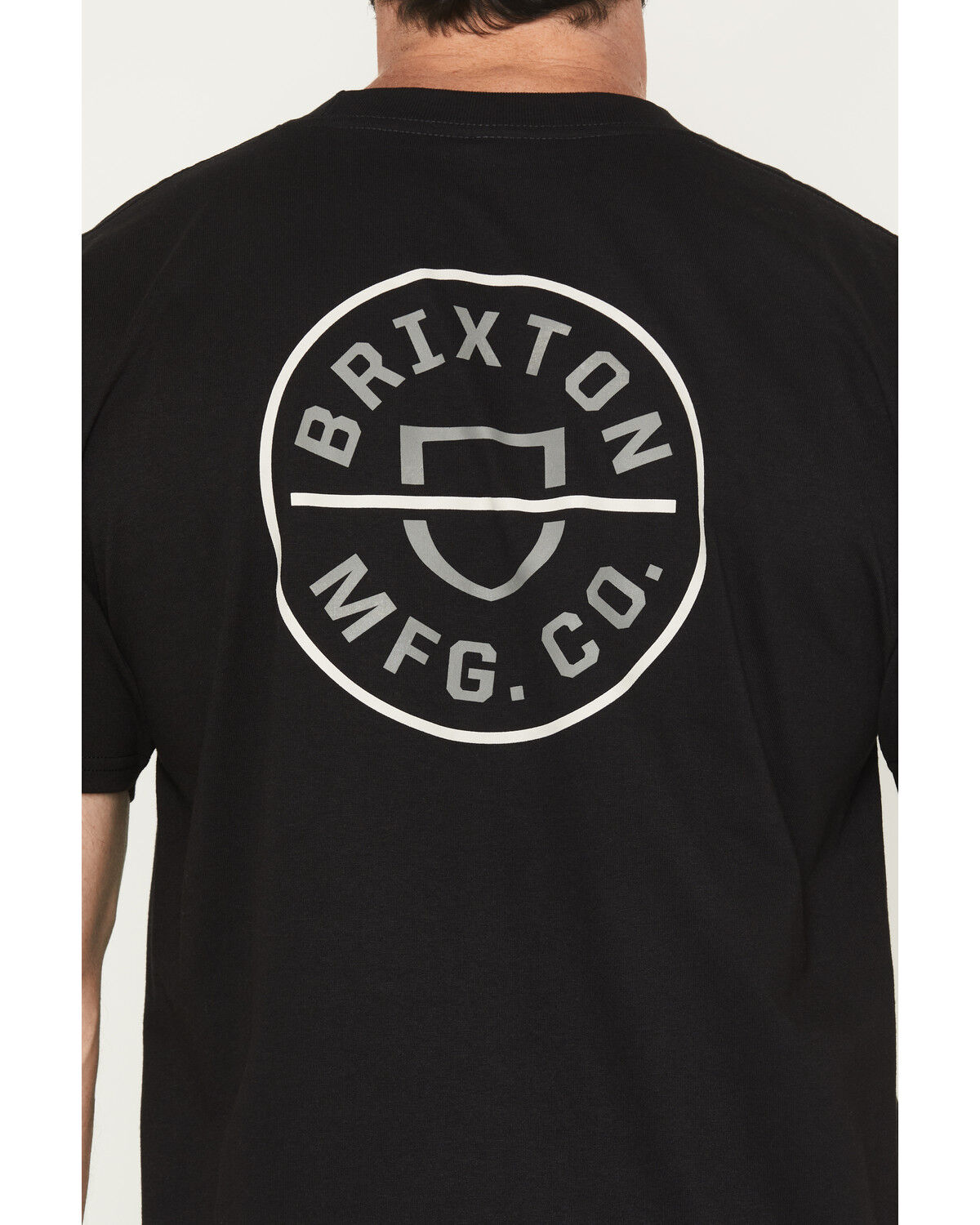 Image #4 - Brixton Men's Crest II Logo Short Sleeve Graphic T-Shirt, Black, hi-res
