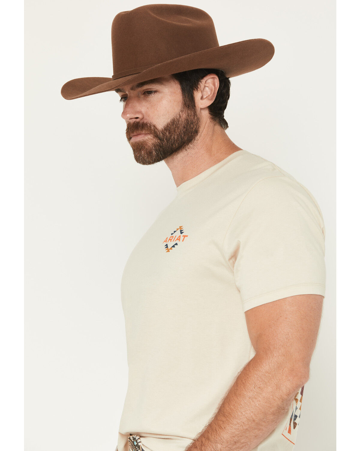 Image #4 - Ariat Men's Tapaz Zapoteco Short Sleeve Graphic T-Shirt, Natural, hi-res