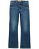 Image #2 - Wrangler 20X Boys' Dark Wash Slim Bootcut Stretch Denim Jeans, Dark Wash, hi-res