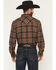 Image #4 - Cody James Black 1978™ Men's Caddis Plaid Print Long Sleeve Button-Down Western Shirt, Brown, hi-res