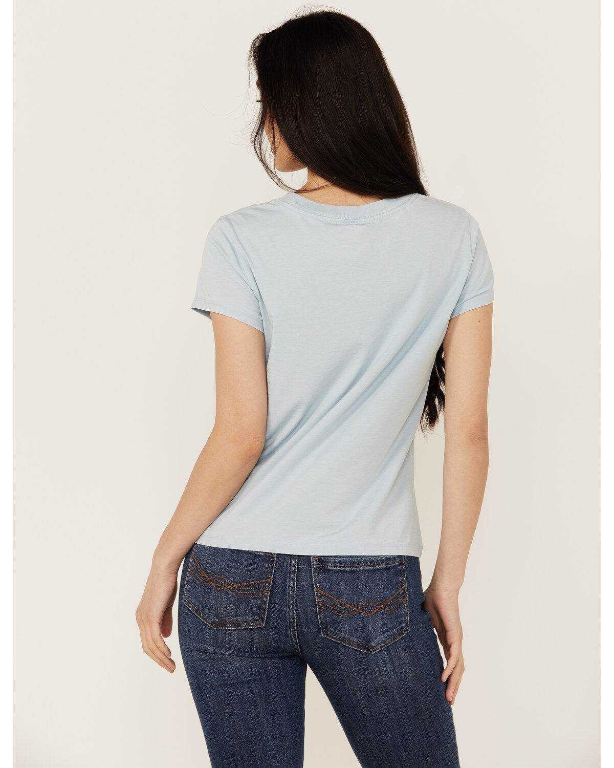 Image #4 - Idyllwind Women's Cowboys Do It Better Relaxed Fit Short Sleeve Graphic Tee, Light Blue, hi-res