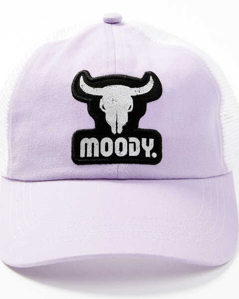 Image #1 - Idyllwind Women's Moody Steer Head Mesh Back Ball Cap, Lavender, hi-res
