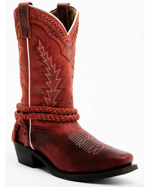 Laredo Women's Knot in Time Western Boots - Square Toe, Red, hi-res