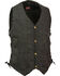 Image #1 - Milwaukee Leather Men's 10 Pocket Side Lace Denim Vest - 4X, Black, hi-res