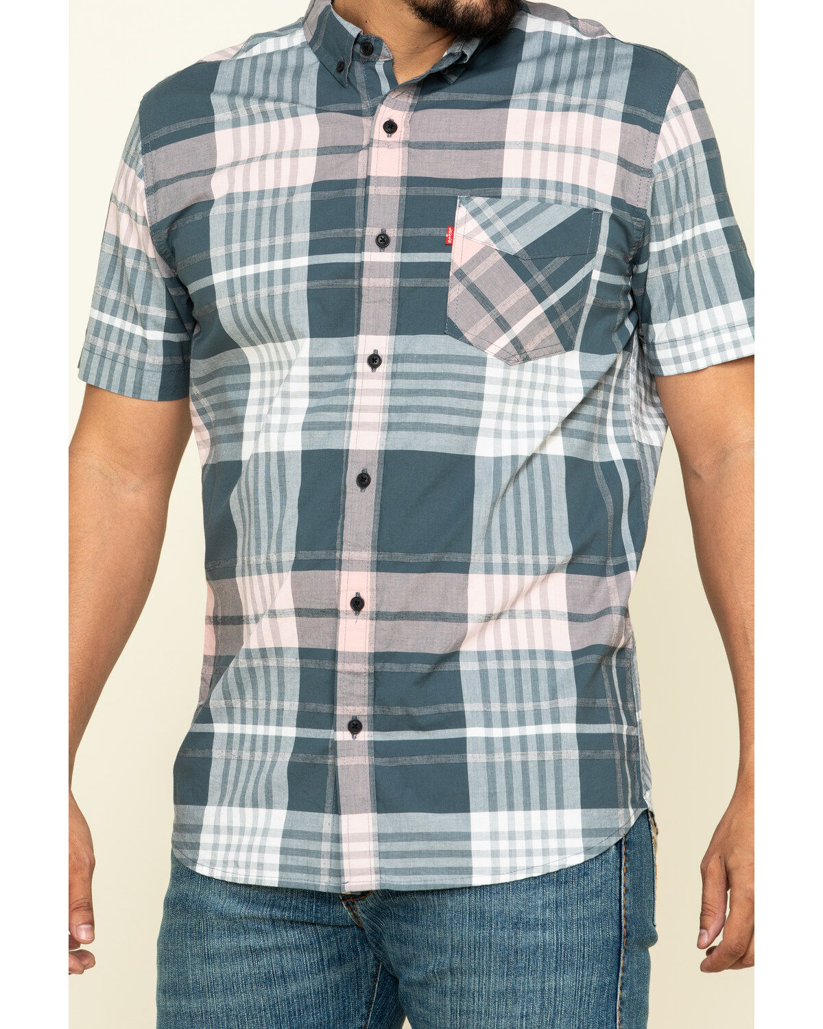 levi's short sleeve western shirt