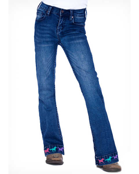 Image #2 - Cowgirl Tuff Girls' Ride Fast Trouser, , hi-res
