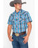 Image #1 - Rock & Roll Denim Men's Crinkle Plaid Print Snap Short Sleeve Western Shirt, , hi-res