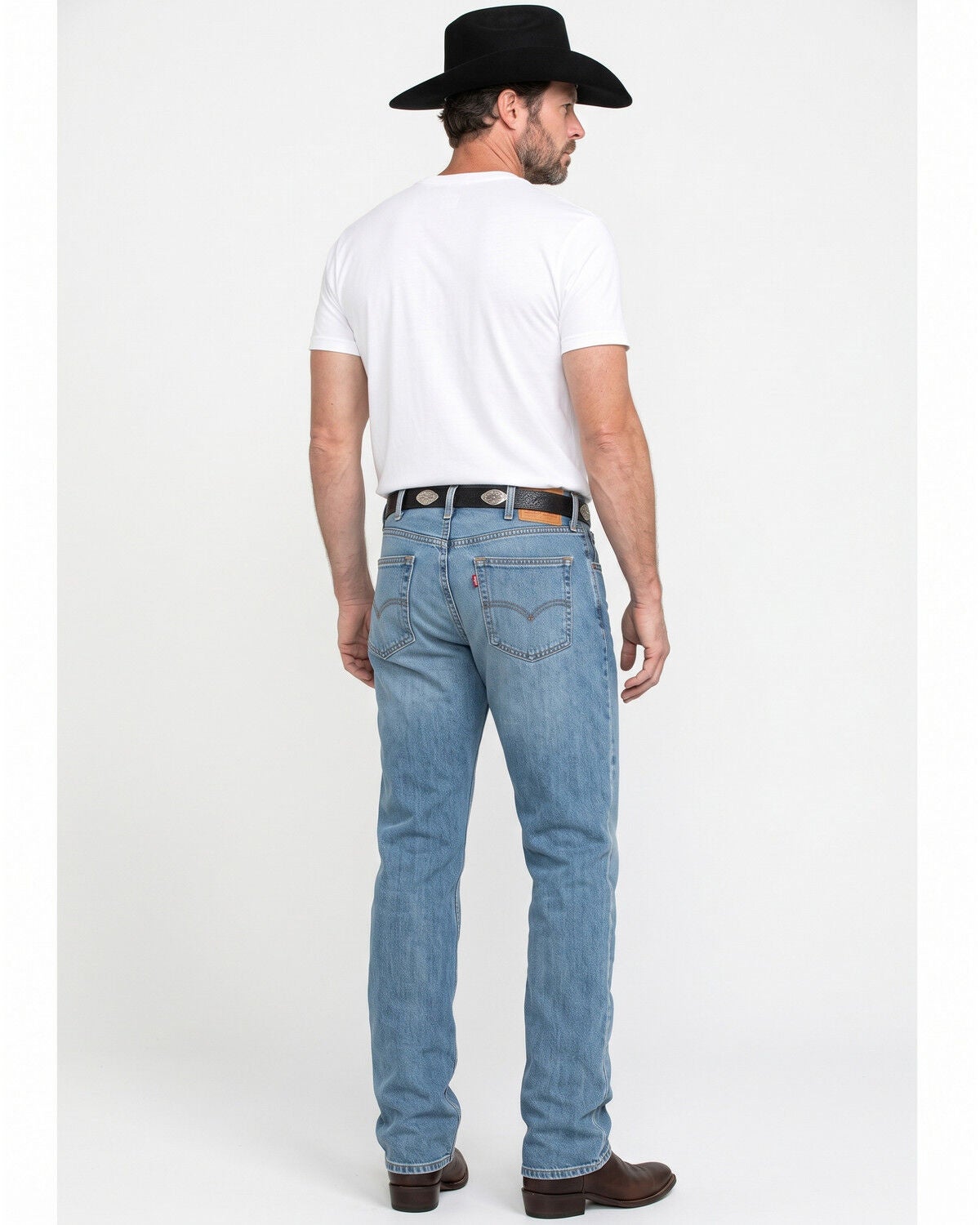 Image #3 - Levi's Men's Throw The Lasso Medium Wash Bootcut Stretch Denim Jeans, Medium Wash, hi-res