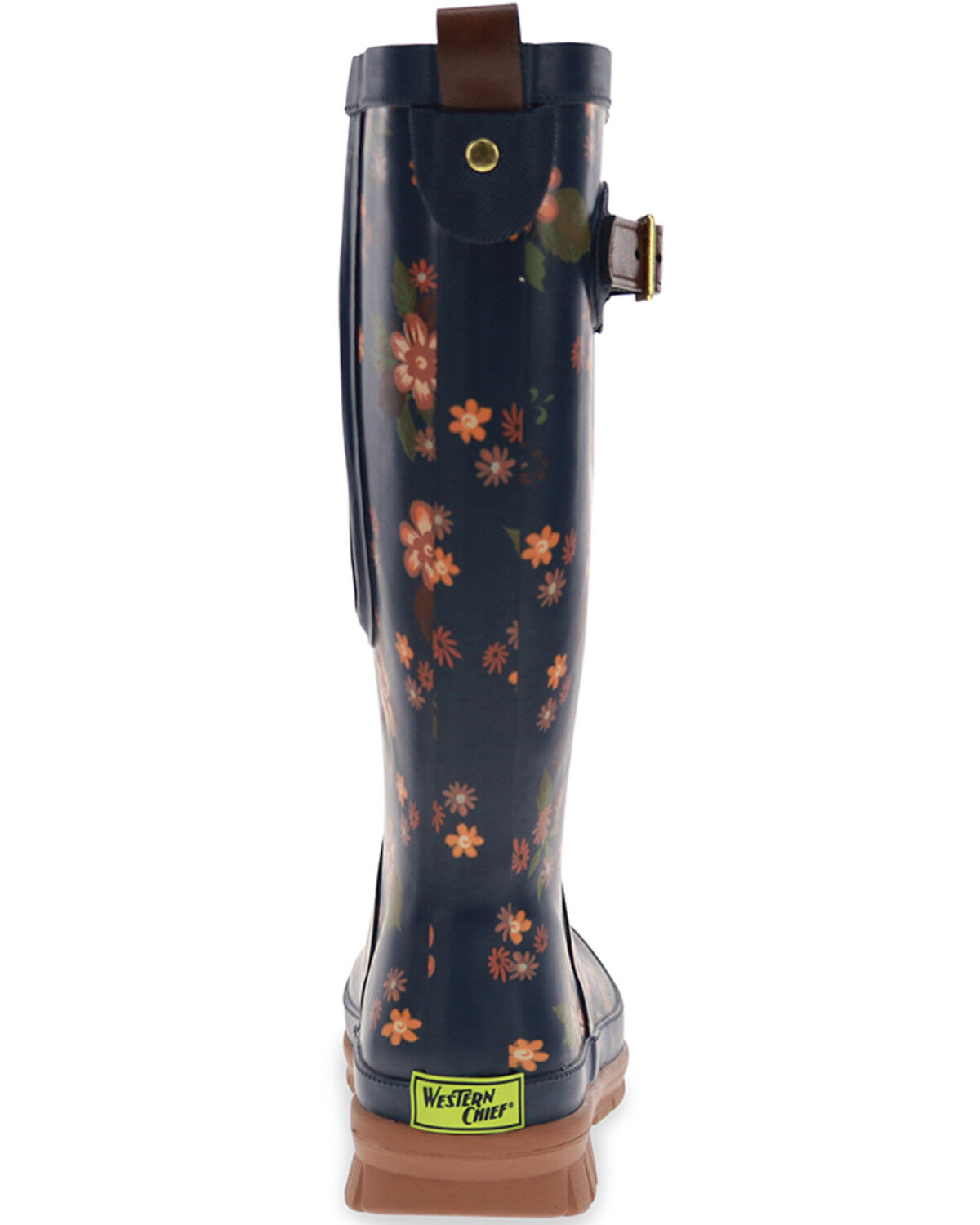 Image #5 - Western Chief Women's Country Bloom Tall Rain Boots - Round Toe, Navy, hi-res