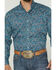 Roper Men's Autumn Sky Paisley Print Long Sleeve Button Down Shirt, Blue, hi-res