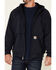 Carhartt Men's Rain Defender Thermal Lined Zip Hooded Work Sweatshirt, Navy, hi-res