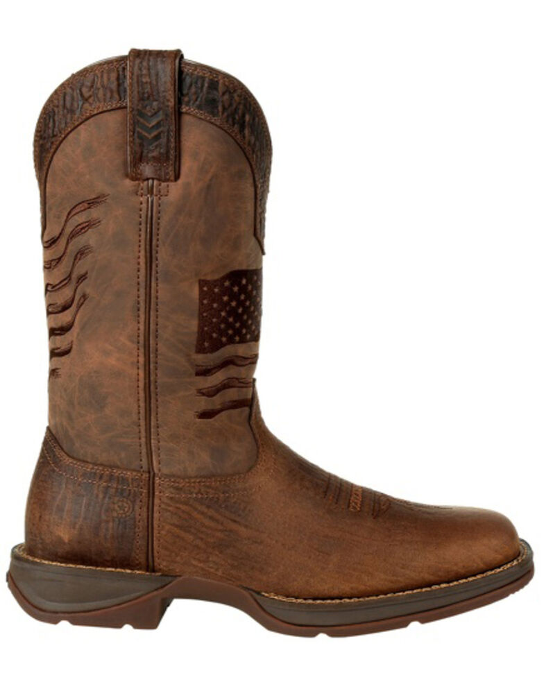 Durango Men's Rebel Brown Flag Western Boots - Square Toe, Brown, hi-res