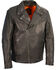 Image #1 - Milwaukee Leather Men's Lightweight Extra Long Biker Jacket - Big 4X, Black, hi-res