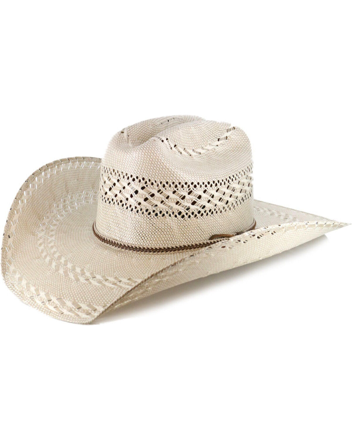 Image #1 - Justin Bent Rail Garret Straw Cowboy Hat, , hi-res