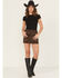 Image #1 - Levi's Women's Icon Leopard Print Mini Denim Skirt, Multi, hi-res