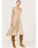 Scully Women's Lace-Up Jacquard Dress, Brown, hi-res