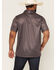 Image #4 - Panhandle Slim Men's Geo Print Short Sleeve Performance Polo, Brown, hi-res