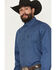 Image #2 - George Strait by Wrangler Men's Floral Print Long Sleeve Button-Down Stretch Western Shirt, Blue, hi-res