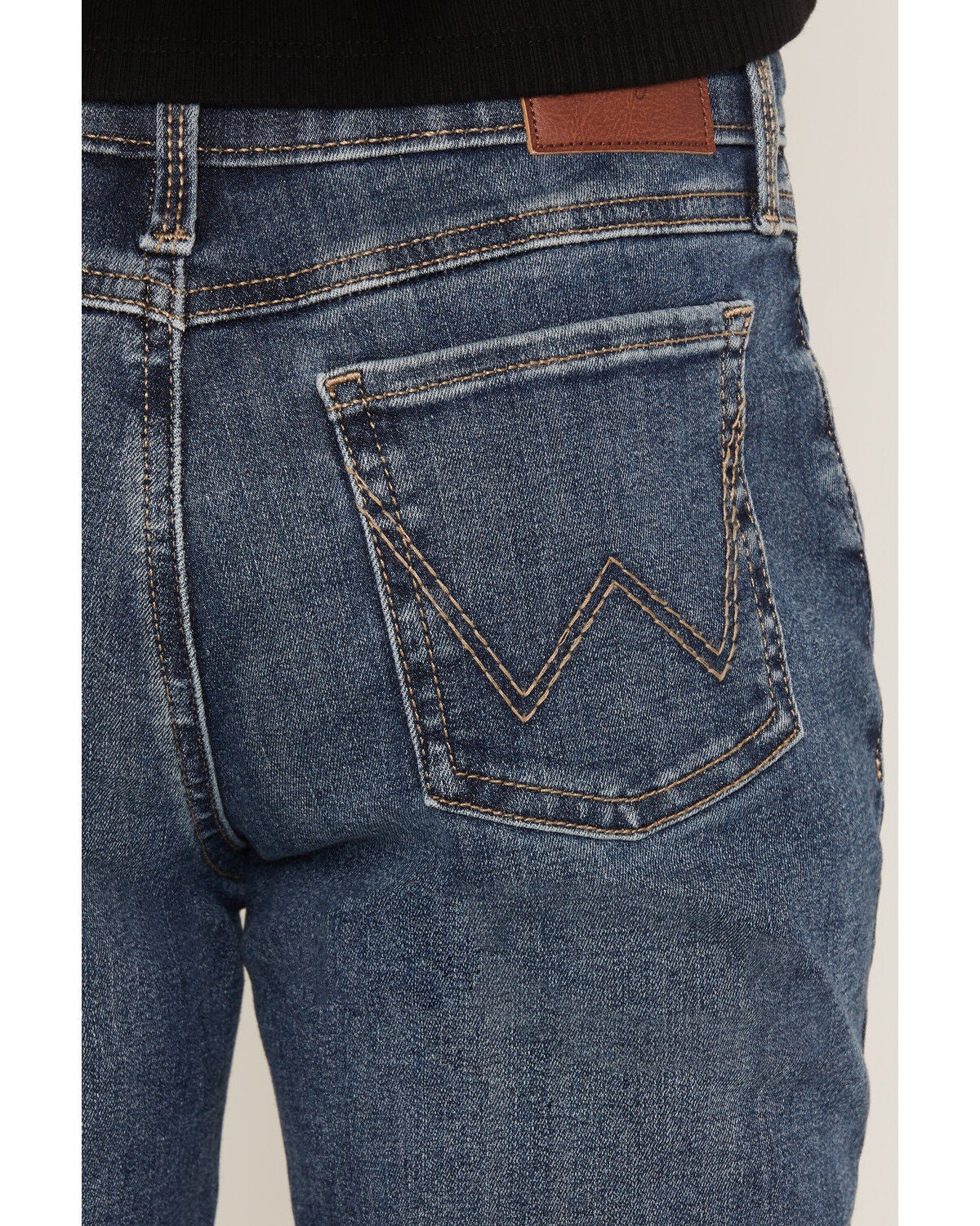 Image #4 - Wrangler Girls' Bespoke Flare Stretch Denim Jeans, Medium Wash, hi-res
